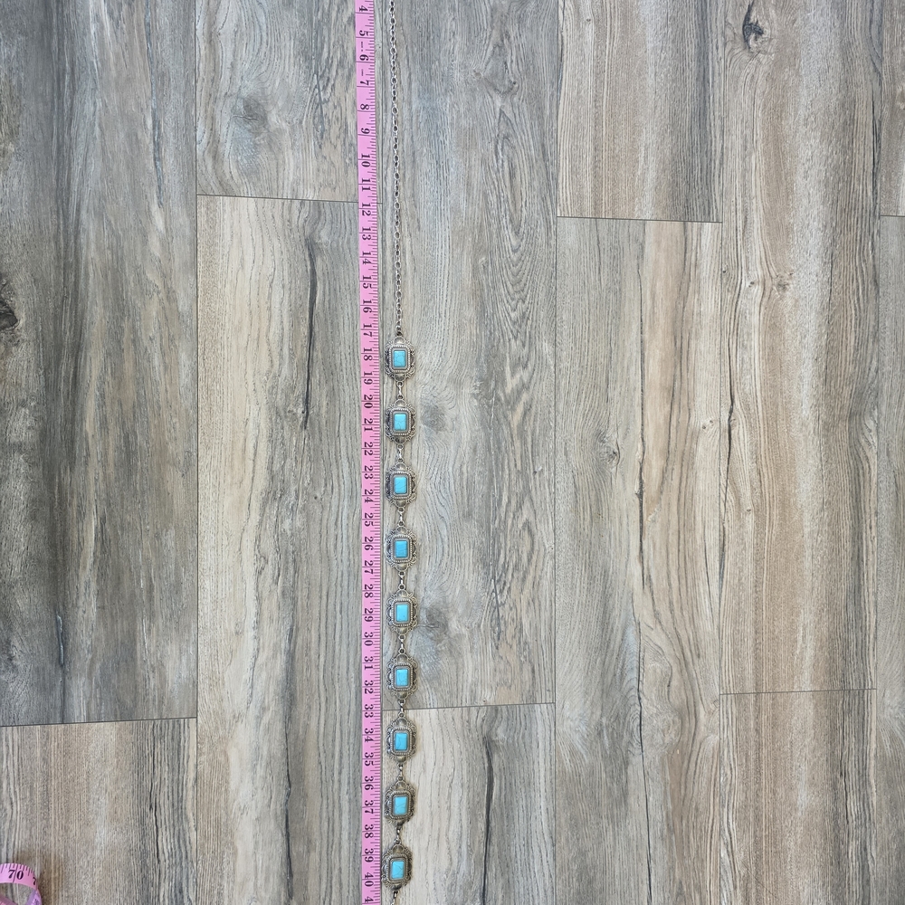 Faux Turquoise and Silver Belt - Picture 7 of 9
